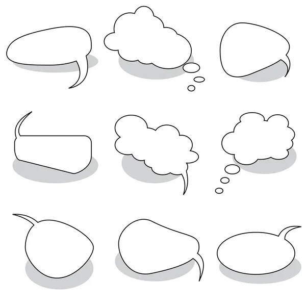 Bombillas de ideas vectoriales. Burbujas de chat — Archivo Imágenes Vectoriales