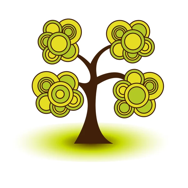 Árvore de primavera abstrata estilizada — Vetor de Stock
