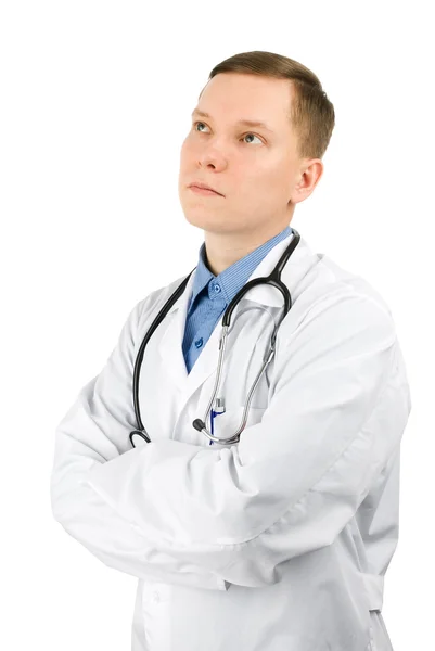 Zamyślony lekarz mężczyzna — Zdjęcie stockowe