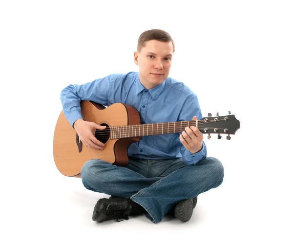 民谣吉他的男人 — 图库照片