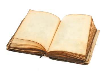 Old book with blank pages clipart