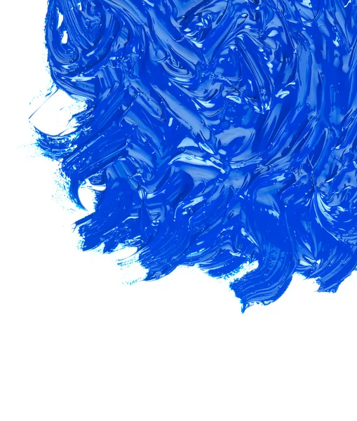 Tinta a óleo azul — Fotografia de Stock