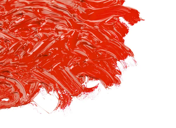 Tinta a óleo vermelho — Fotografia de Stock