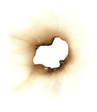 Burn hole in a piece of paper clipart