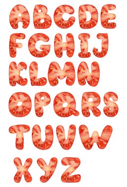 Tomato alphabet clipart