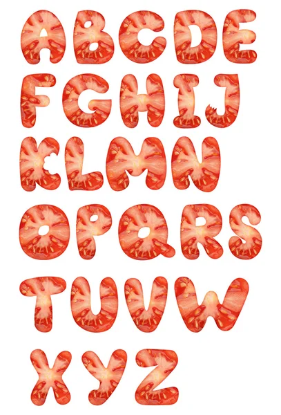 Tomato alphabet — Stock Photo, Image