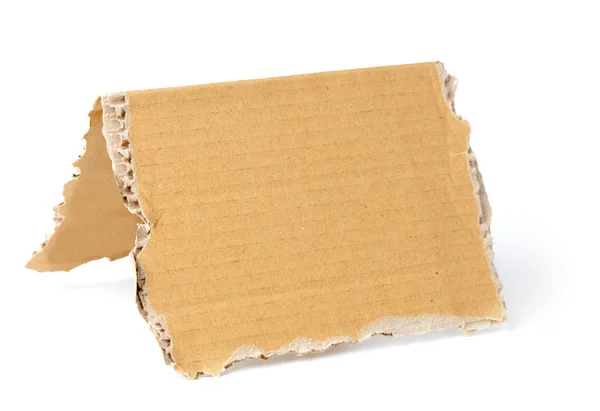 Коричневый гофрированный картонный лист — стоковое фото