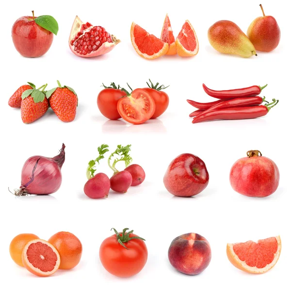 stock image Food collection. All red.