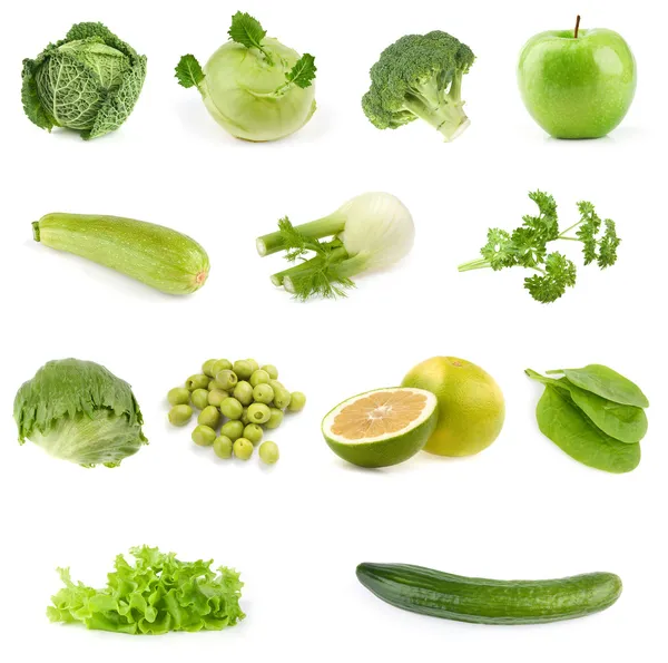 Συλλογή τροφίμων. όλες οι πράσινες. — Φωτογραφία Αρχείου