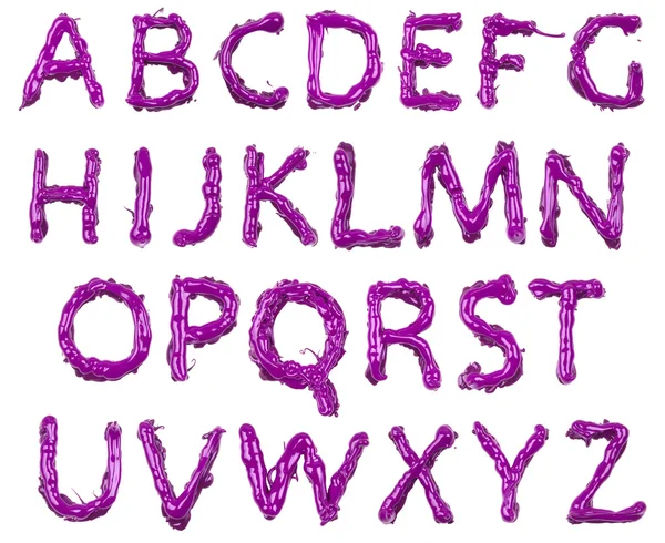 Roze olie alfabet — Stockfoto