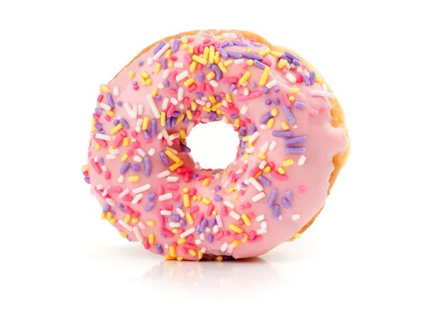 Jordgubbar smaksatt donut — Stockfoto