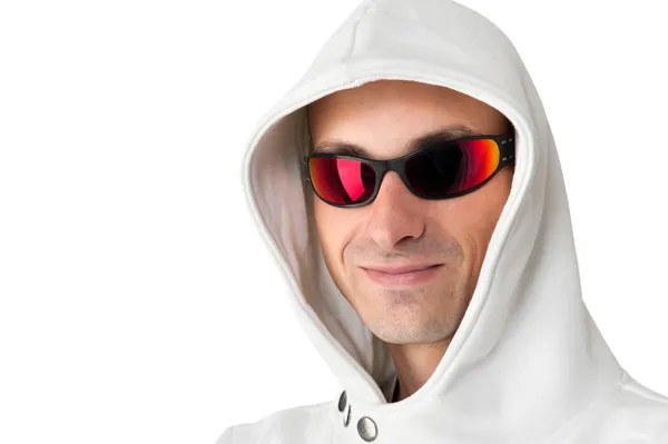 Portrait of young man wearing sunglasses — Stock Photo, Image