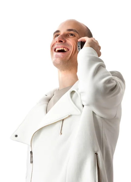 Man talking on a mobile phone — Stock Photo, Image