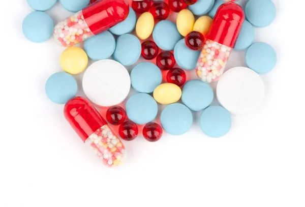 Kleurrijke tabletten en capsules — Stockfoto