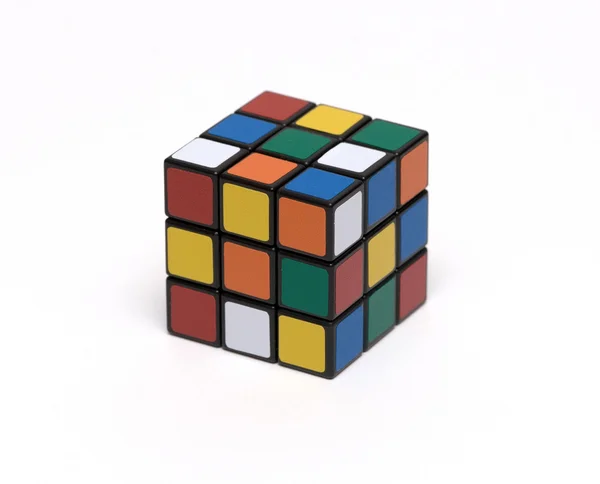 Multi-színes kocka egy puzzle — Stock Fotó