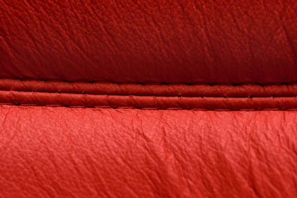 赤いレザーのテクスチャ — ストック写真