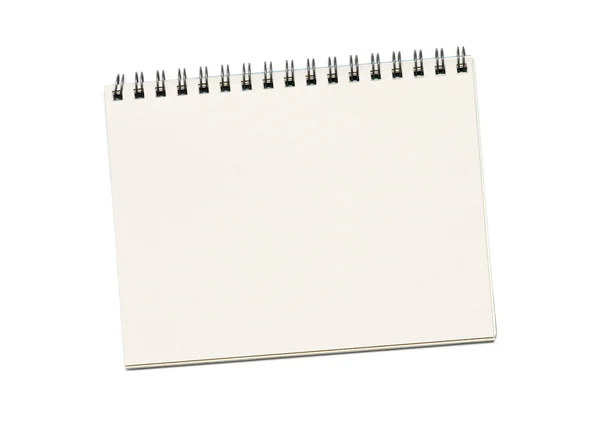 Bloco de notas isolado no fundo branco — Fotografia de Stock