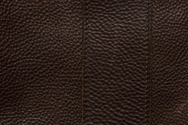 Natural qualitative brown leather — Stock Photo, Image