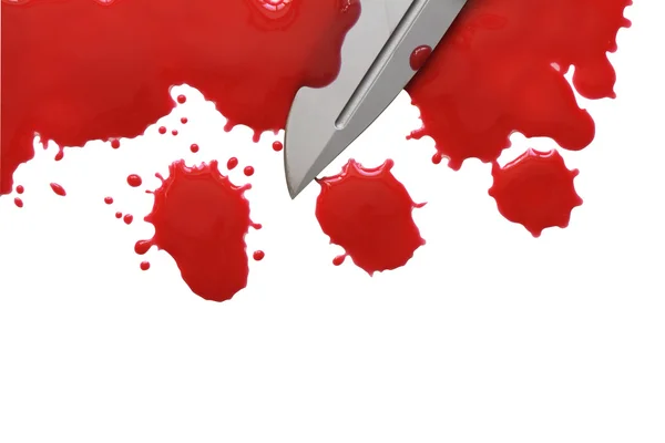 Krwi i nóż — Zdjęcie stockowe