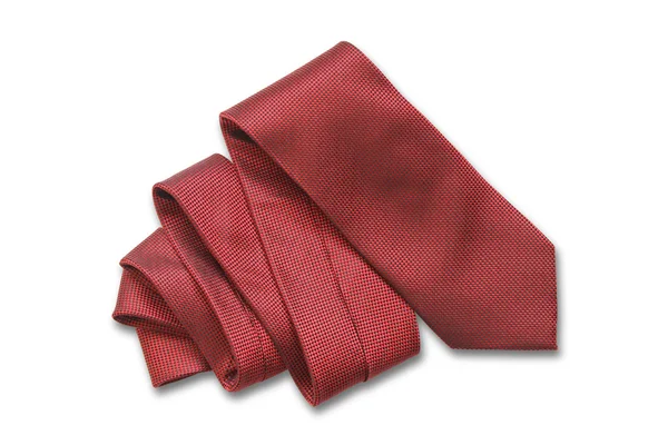 Червона краватка на білому — стокове фото
