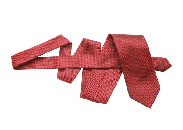 Cravate rouge sur blanc — Photo