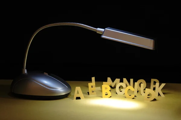 ランプと文字 — ストック写真