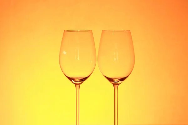 Bicchieri da vino vuoti — Foto Stock