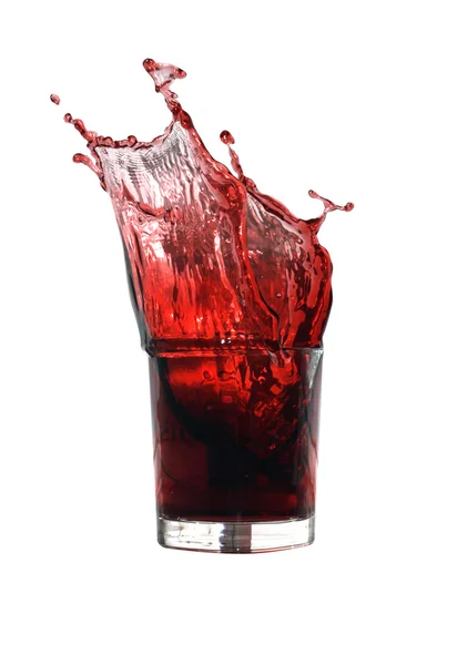 Rozpryskiwania sok wiśniowy — Zdjęcie stockowe
