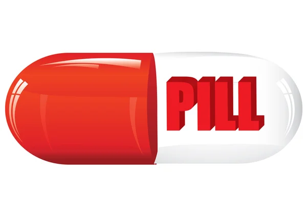 Pilule en verre — Image vectorielle