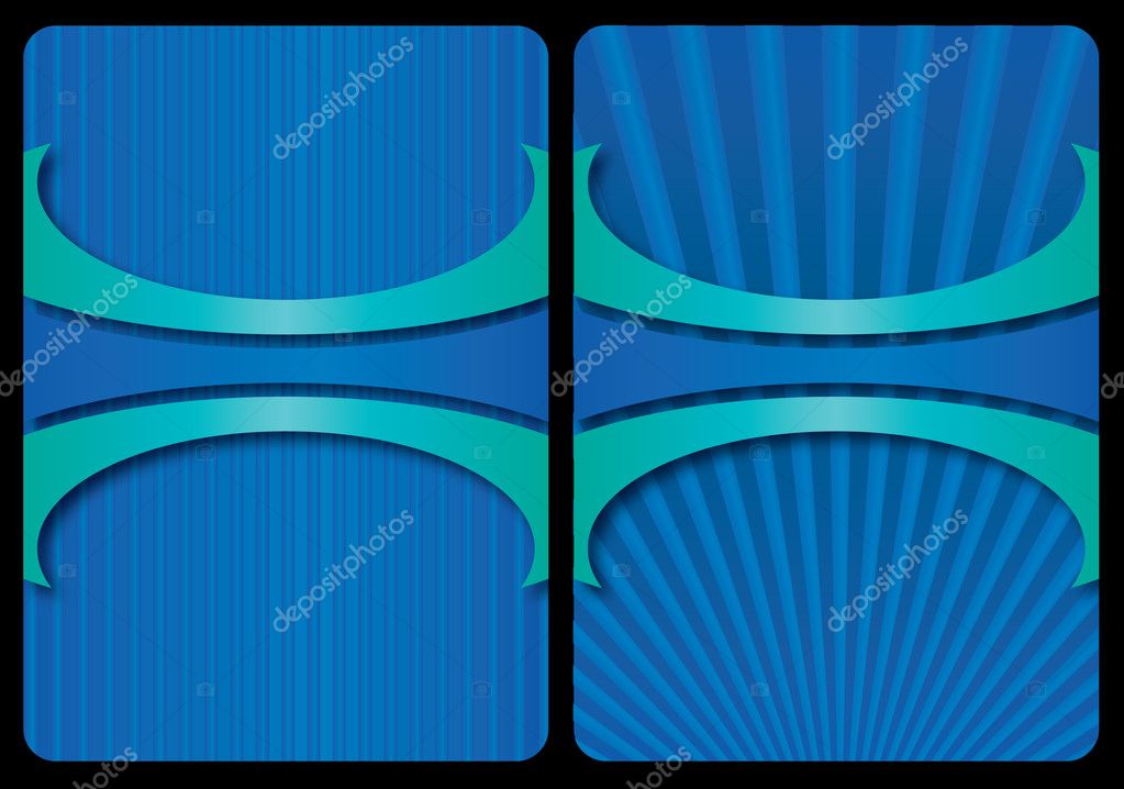 Blue business cards Stock Vector by ©MarketOlya 2723959