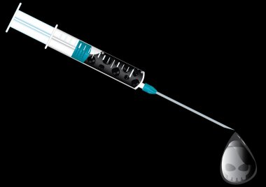 Killing syringe clipart