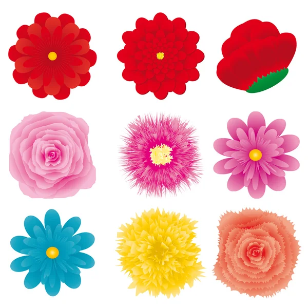 Set de fleurs, partie 3 — Image vectorielle