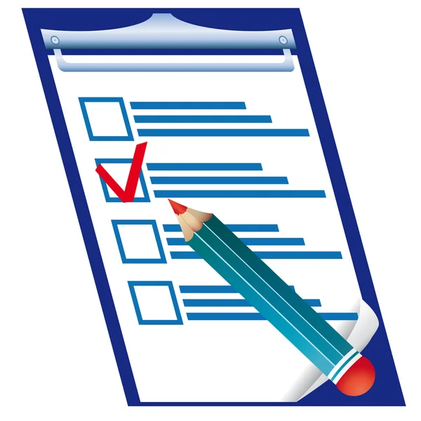 Stock vector Pensil and checklist