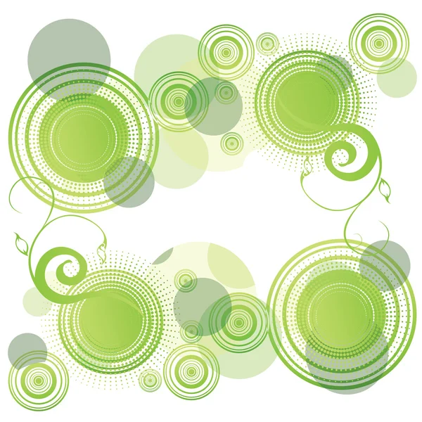 Αφηρημένη πράσινο γύρους — Διανυσματικό Αρχείο