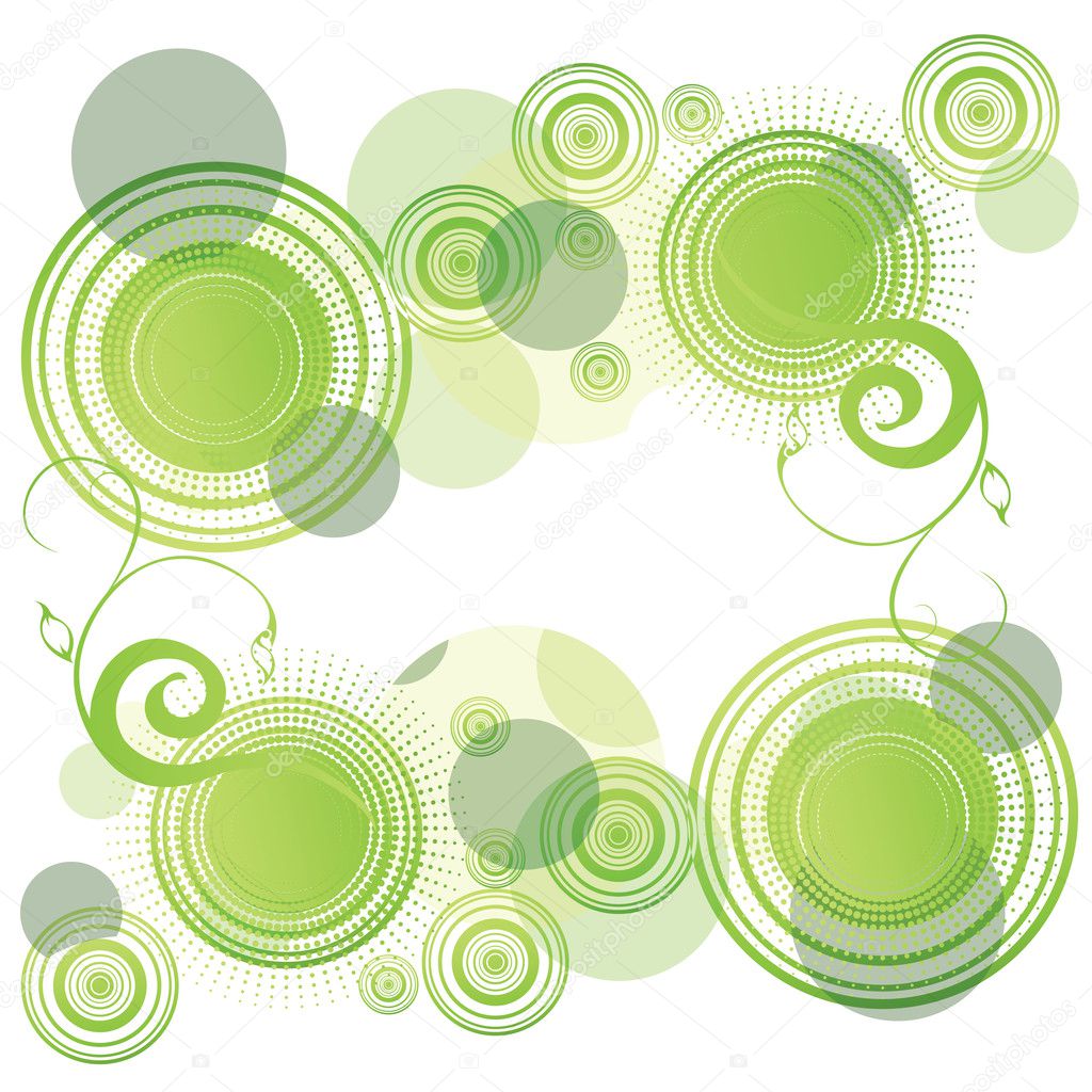 Abstract green rounds