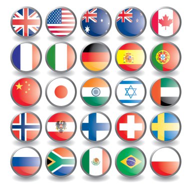 25 flags clipart