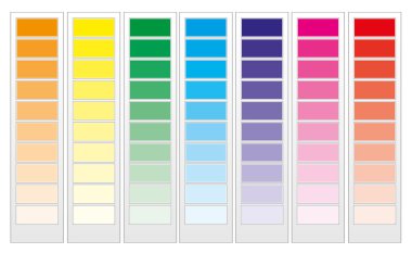 Color guide chart, part 1 clipart