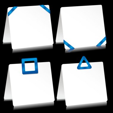 Note pads with blue tape clipart