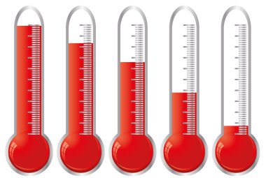 Set of thermometers clipart