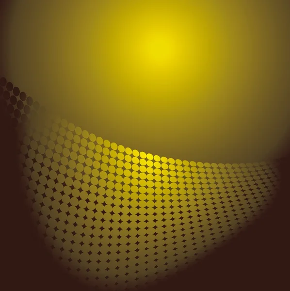 Gelbe Abstraktion mit Punkten — Stockvektor