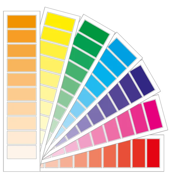 Color guide chart, part 3 — Stock Vector