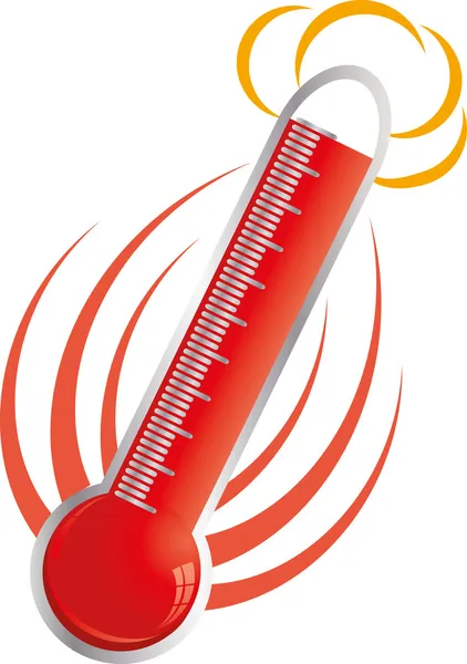 Flaming thermometer, part 2 — Stock Vector