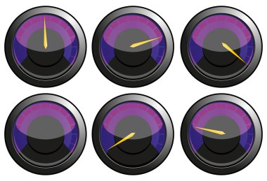 Purple speedometers clipart