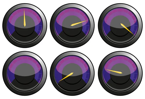 紫色速度表 — 图库照片