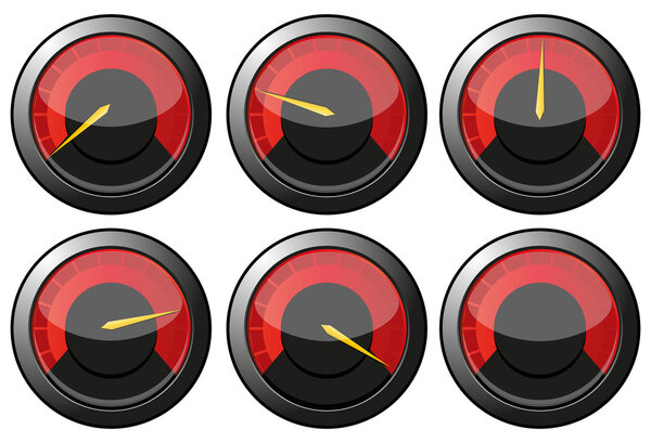 Red speedometers