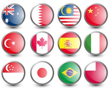 F1 flags clipart
