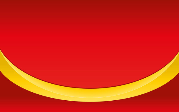 Yellow ribbon on red background