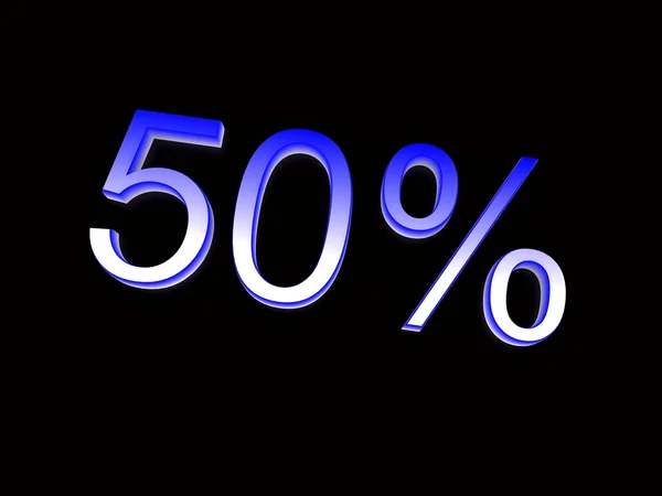 50 procent — Stockfoto