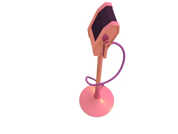 Różowy seksowny mikrofon — Zdjęcie stockowe
