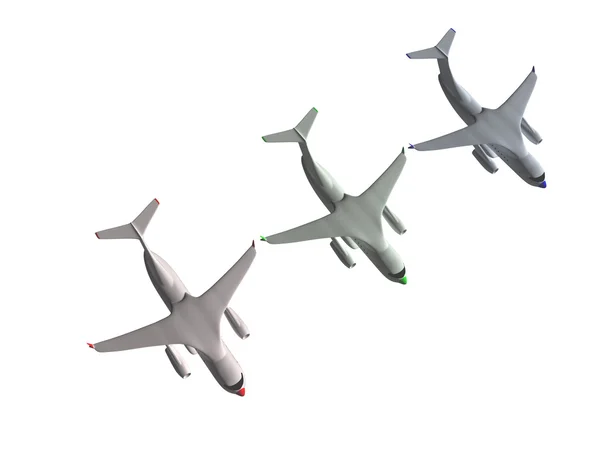 Repülőgép. 3D — Stock Fotó